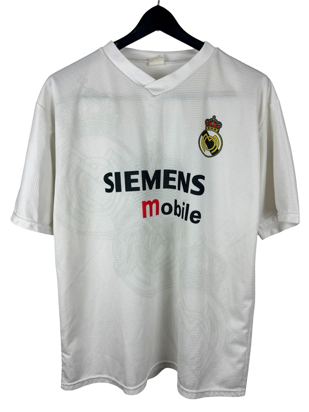 Mens 2000s Siemens Mobile David Beckham Soccer Futbol White Jersey Size L